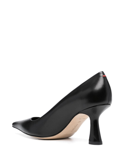 Shop Aeyde 80mm Pointed-toe Leather Pumps In Black
