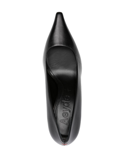 Aeyde 80mm Pointed-toe Leather Pumps In Black
