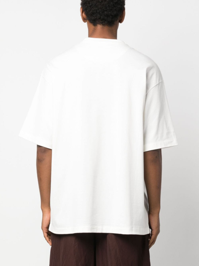 Jil Sander Graphic-print Cotton T-shirt In White
