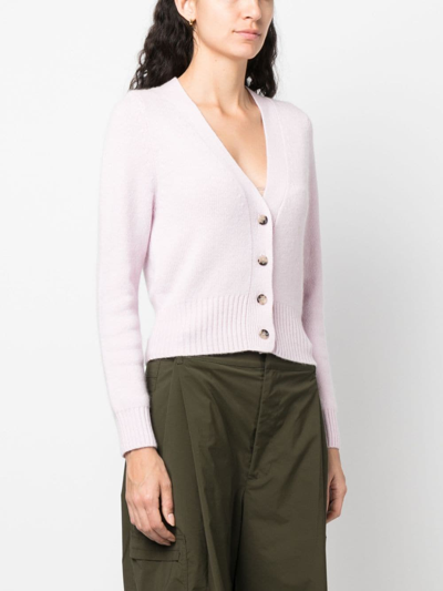 Shop Allude Cashmere V-neck Cardigan In Pink