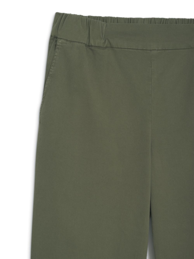 Shop Anine Bing Koa Slip-on Straight Trousers In Green