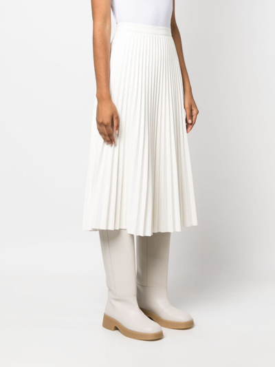 Shop Proenza Schouler White Label Pleated Midi Skirt In White