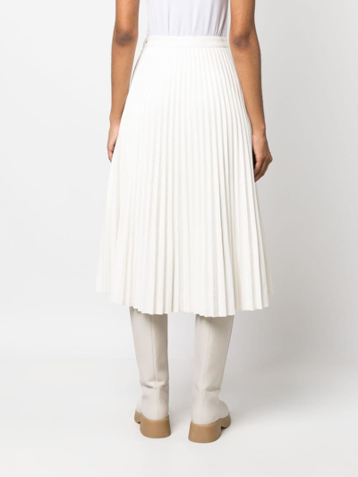 Shop Proenza Schouler White Label Pleated Midi Skirt In White