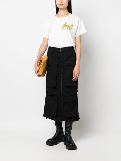 Kenzo Logo-print Cotton T-shirt In White