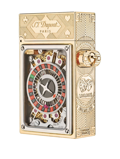 St Dupont Casino Pocket Complication Lighter In Gold
