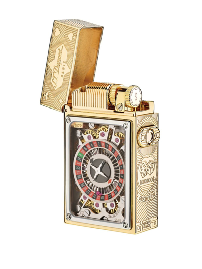 St Dupont Casino Pocket Complication Lighter In Gold