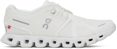 Shop On White Cloud 5 Sneakers In Undyed-white | White