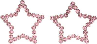 Shop Safsafu Ssense Exclusive Silver & Pink Star Earrings