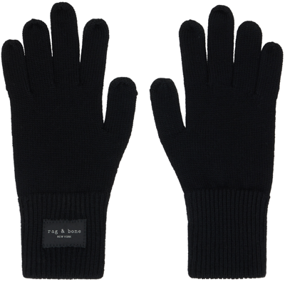 Shop Rag & Bone Black Addison Gloves In Blk