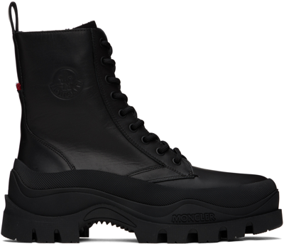 Shop Moncler Black Larue Trek Boots In 999 Black