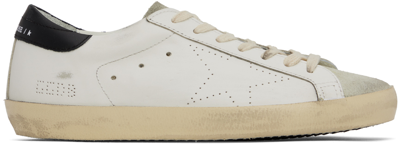 Shop Golden Goose White Super-star Skate Sneakers In 10220 White/ice/blac