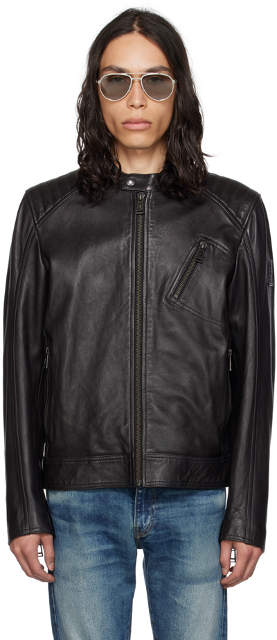 Shop Belstaff Black V Racer Leather Jacket