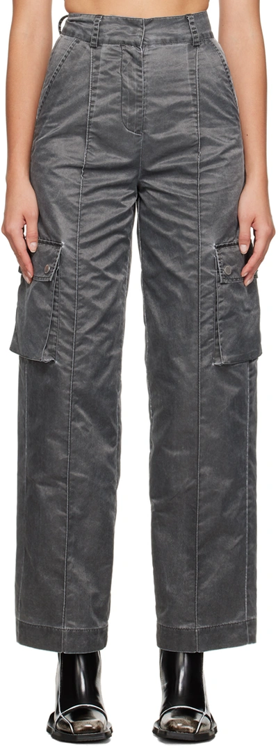 Shop Han Kjobenhavn Gray Baggy Trousers In Dark Grey