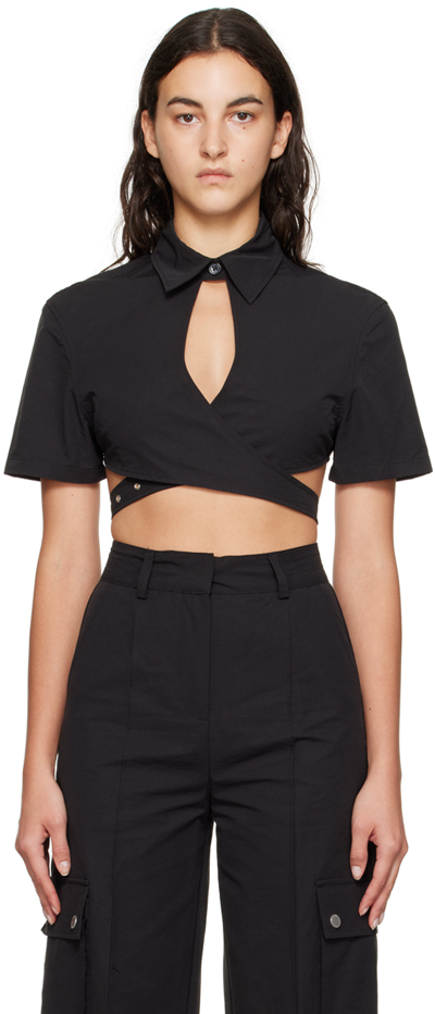 Shop Han Kjobenhavn Black Wrap Shirt