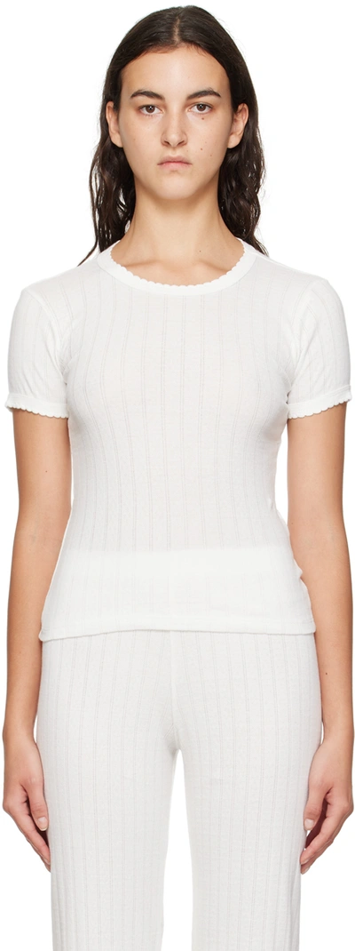 Shop Leset White Slim T-shirt In White (wht)