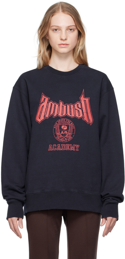 Shop Ambush Navy Graphic Sweater