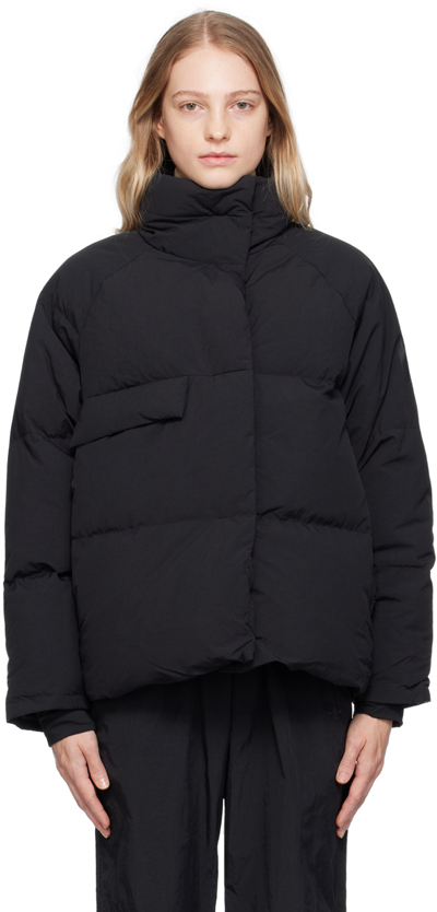Shop Adidas Originals Black Quilted Down Jacket