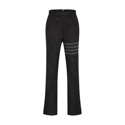 Shop Thom Browne 4-bar Wool Pants In Dark_grey