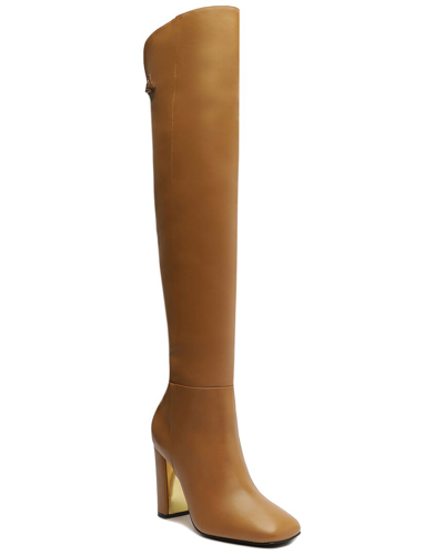 Shop Schutz Austine Leather Over The Knee Boot In Brown