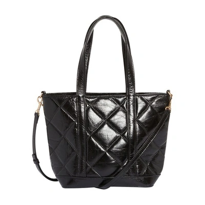Shop Vanessa Bruno S Quilted Leather Tote Bag In Noir