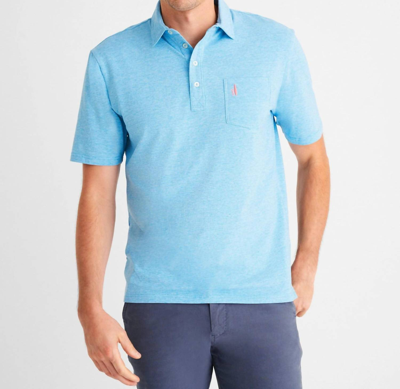 Shop Johnnie-o Heathered Bondi Polo Shirt In Blue