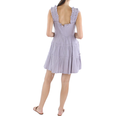 Shop Free The Roses Womens Tiered Short Mini Dress In Purple