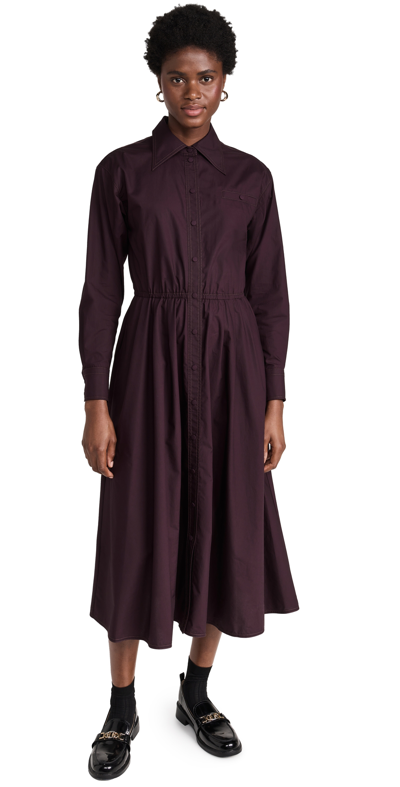 Shop Tory Burch Eleanor Shirtdress Evening Plum 4