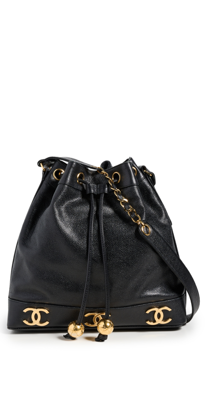 Chanel Vintage Black Caviar Drawstring Bucket Bag Small 24k GHW – Boutique  Patina