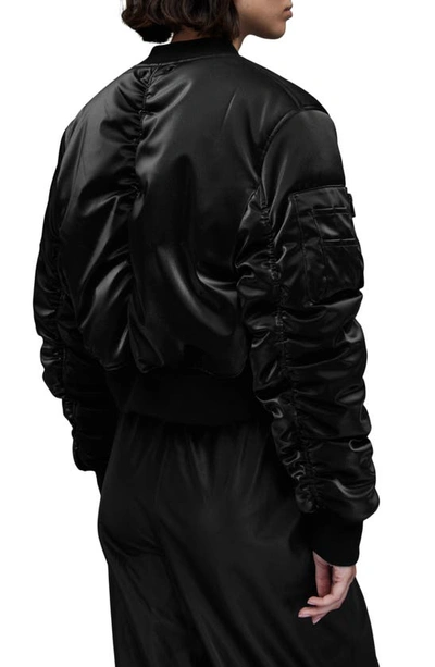 Allsaints Callie Shine Bomber Jacket In Black