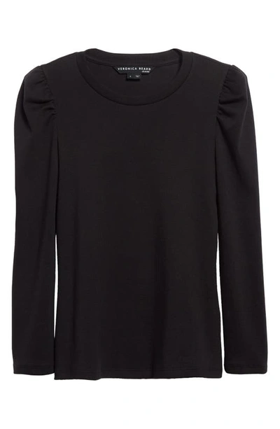 Veronica Beard Britney Rib Top In Black