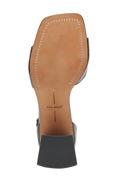 Shop Dolce Vita Janey Ankle Strap Sandal In Midnight Crinkle Patent