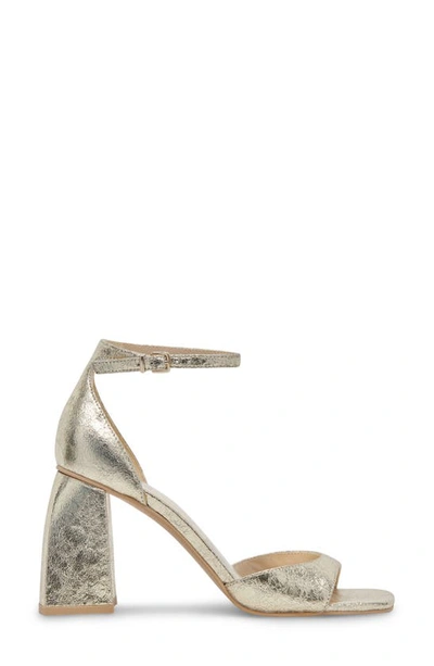 Shop Dolce Vita Janey Ankle Strap Sandal In Platinum Distressed Leather