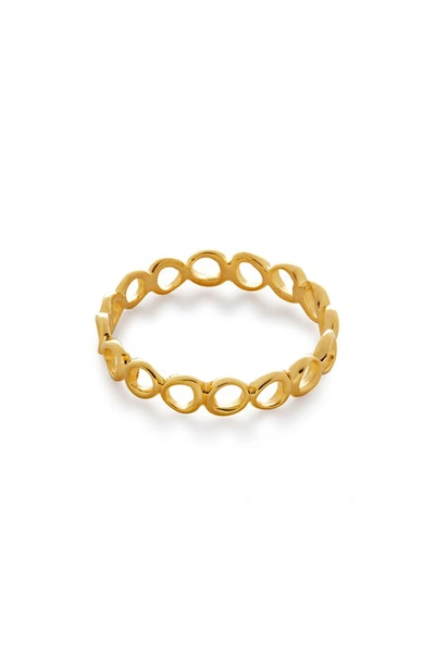 Monica Vinader Gold Nura Open Stacking Ring In 18ct Gold Vermeil