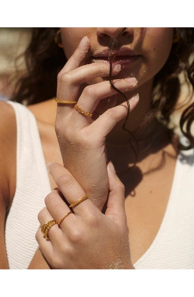 Monica Vinader Gold Nura Open Stacking Ring In 18ct Gold Vermeil