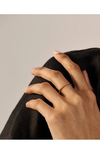 Monica Vinader Octagon Stacking Ring In 18ct Gold Vermeil