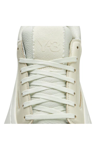 Shop Y-3 Lux B-ball Low Top Sneaker In Off White/white/white