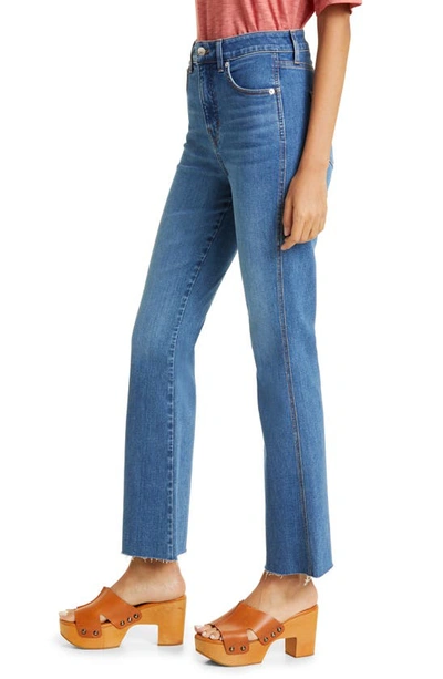 Shop Veronica Beard Carson Raw Hem High Waist Ankle Flare Jeans In Serendipity