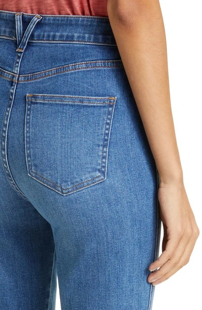 Shop Veronica Beard Carson Raw Hem High Waist Ankle Flare Jeans In Serendipity