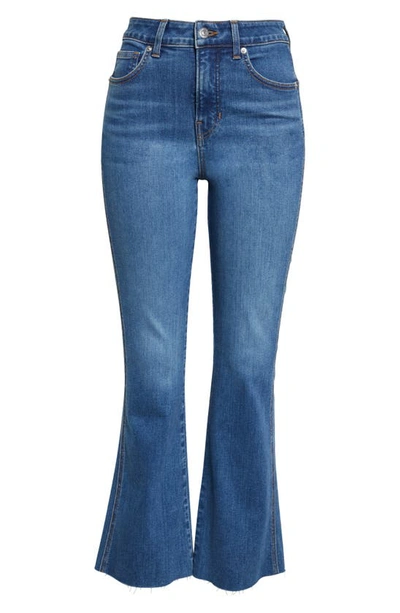 Shop Veronica Beard Carson Raw Hem High Waist Ankle Flare Jeans In Serendipity