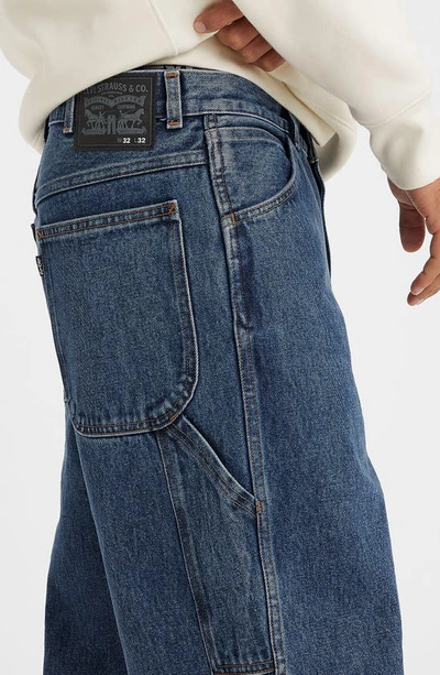 Shop Levi's Crop Rigid Cargo Jeans In Skate Carpenter Hazy