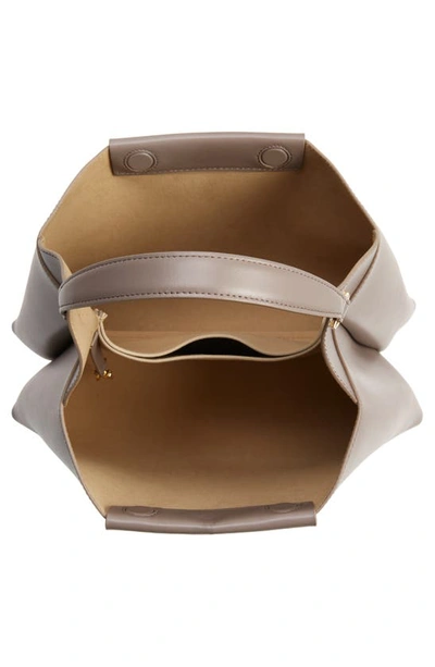 Shop Ree Projects Medium Elieze Leather Shoulder Bag In Ash Brown