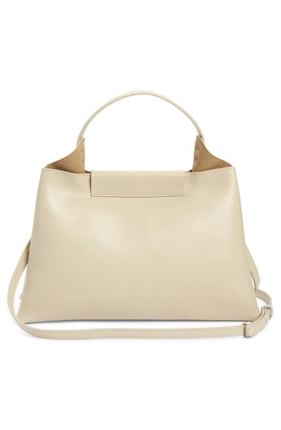 Shop Ree Projects Medium Elieze Leather Shoulder Bag In Beige