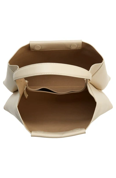 Shop Ree Projects Medium Elieze Leather Shoulder Bag In Beige