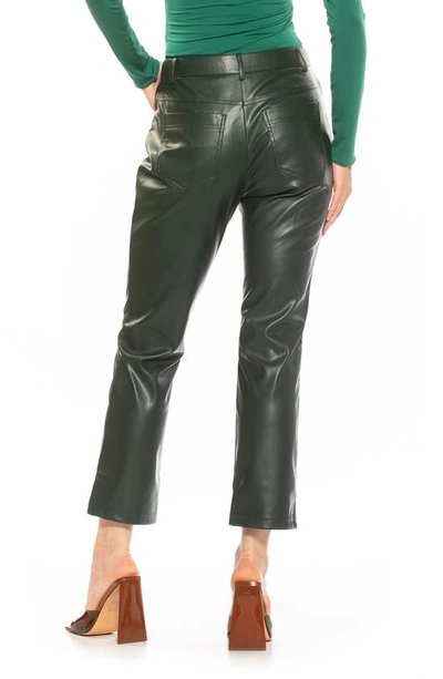 Shop Alexia Admor Mila Faux Leather Pants In Emerald
