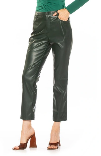 Shop Alexia Admor Mila Faux Leather Pants In Emerald