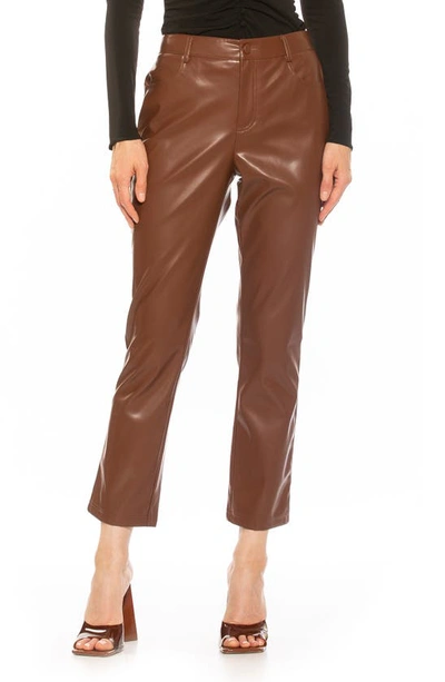 Shop Alexia Admor Mila Faux Leather Pants In Camel