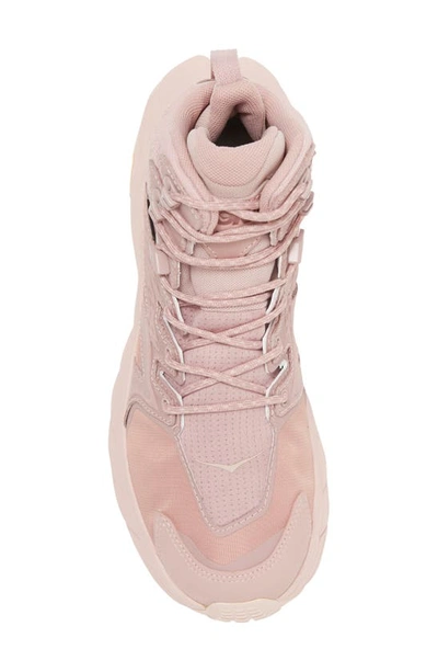 Hoka Anacapa Mid Gore-tex® Waterproof Hiking Shoe In Pale Mauve / Peach Whip