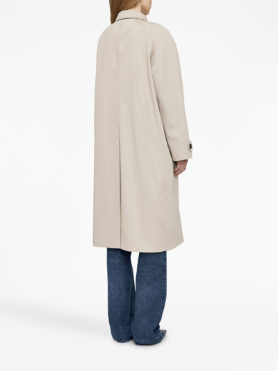 Anine Bing Randy Cotton Trench Coat In Neutrals