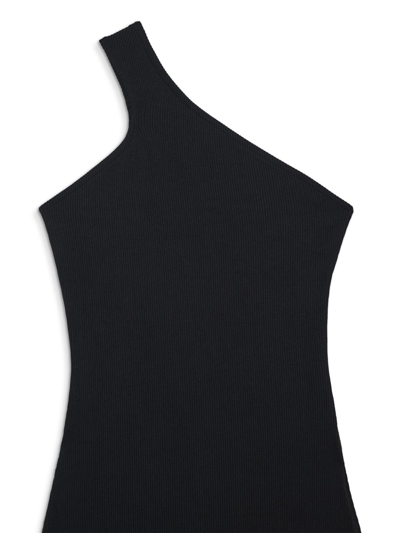 Shop Anine Bing Lore One-shoulder Jumpsuit In Black