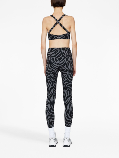 BLACK 斑马纹打底裤